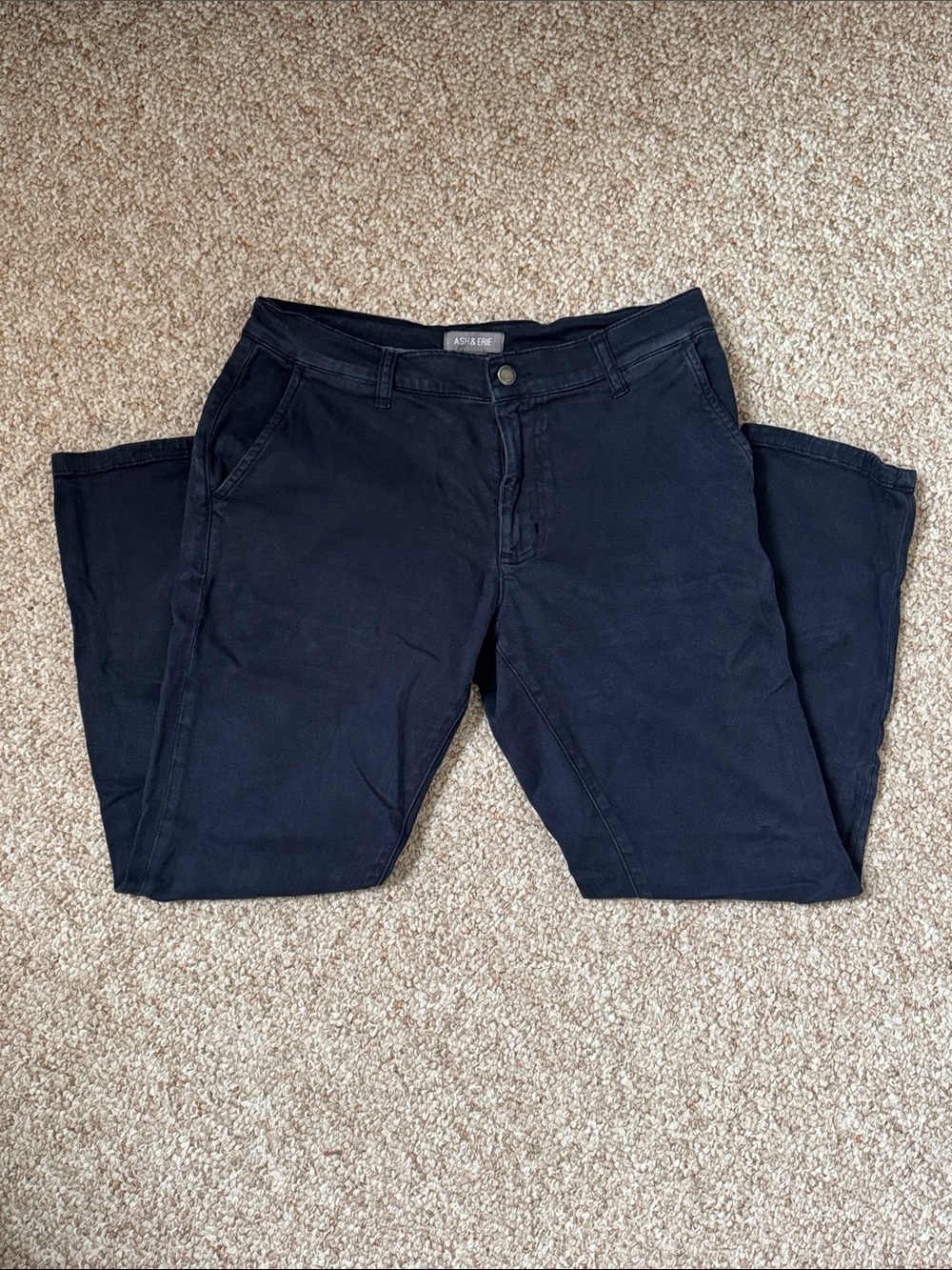 Ash & Erie Men's Dark Navy Chino Pants Size 32x25